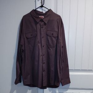 Men's Wrangler Button Down Shirt Metallic Burgundy sz 3XL Great Condition